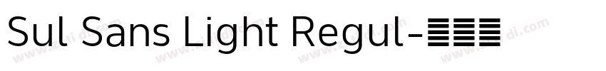 Sul Sans Light Regul字体转换